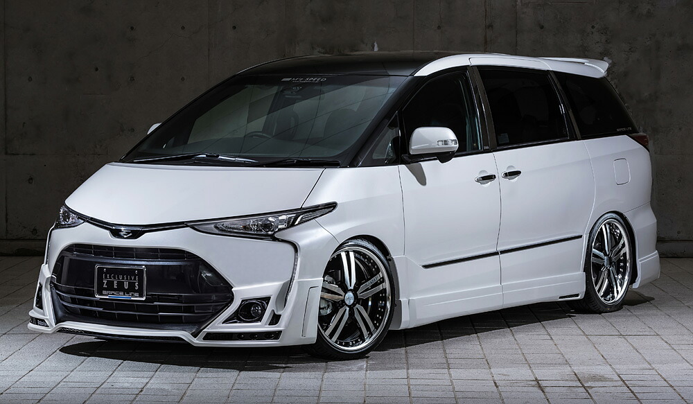 M'z SPEED 5点キット(マフラーレス用) 未塗装 FRP エスティマハイブリッド AHR20W H28.6～R1.11 アエラス グレースライン 3062