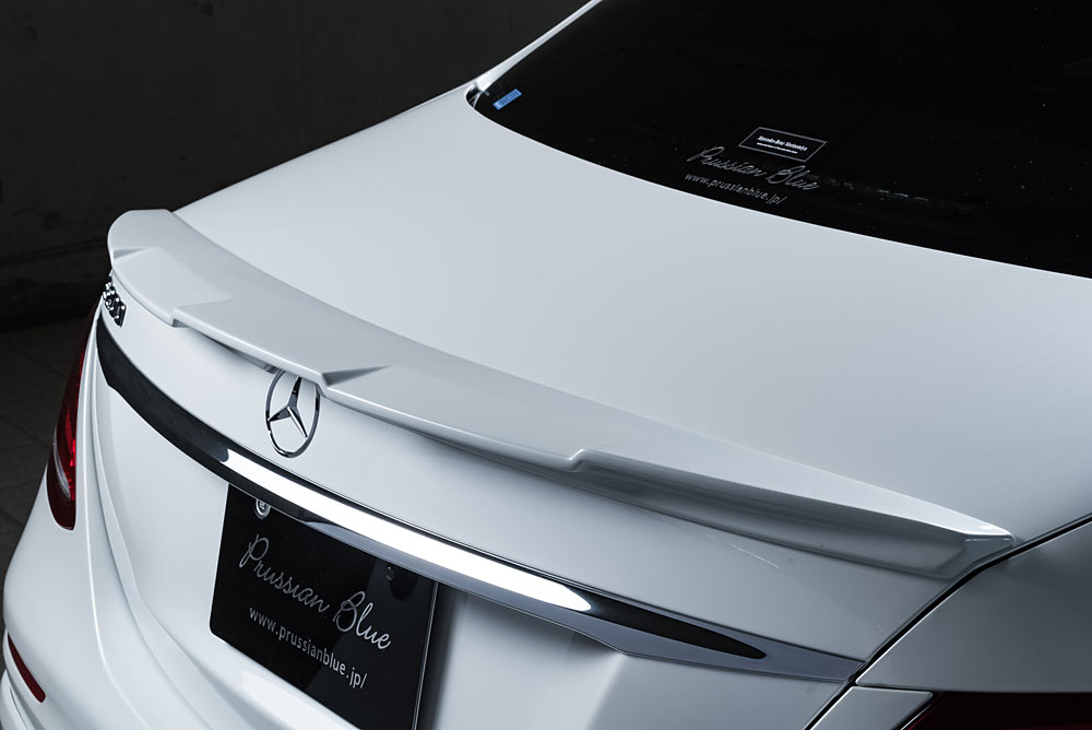M'z SPEED トランクスポイラー 未塗装 FRP メルセデスベンツ Eクラス (W213) 213045C H28.7～R2.8 E250 アバンギャルド スポーツ AMGライン プルシアンブルー 6661
