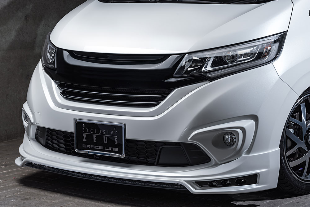 M'z SPEED フロントハーフスポイラー 塗り分け塗装 (NH788P/NH731P) FRP フリード GB5 GB6 H28.6～R1.9 MC前 グレースライン 3182