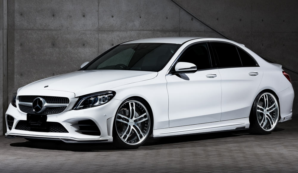 M'z SPEED 4点キット 未塗装 FRP メルセデスベンツ Cクラス (W205) 205040C 205076C H30.7~R3.6 C180 アバンギャルド AMGライン プルシアンブルー 6711|オートクラフト