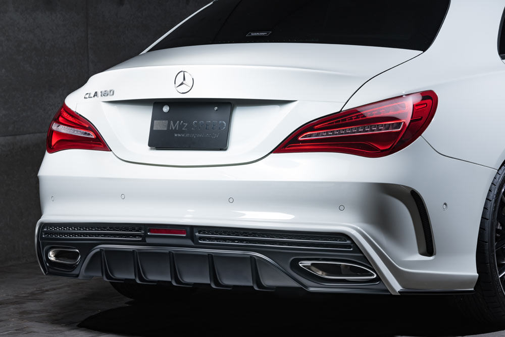 M'z SPEED リアアンダースポイラー 未塗装 FRP メルセデスベンツ CLAクラス (C117) 117342 H28.8～R1.9 CLA180 AMG スタイル プルシアンブルー 6681