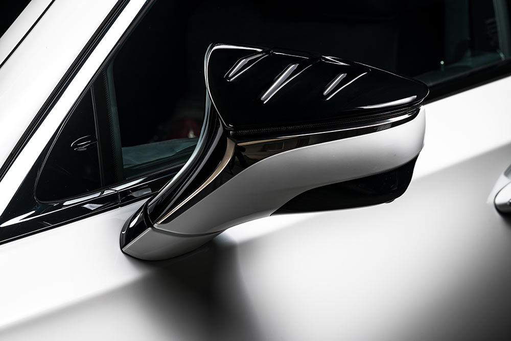 M'z SPEED ドアミラーカバー 未塗装 3Dプリンター出力 樹脂粉末焼結品 レクサス LS500h GVF50 GVF55 R2.11～ Fスポーツ プルシアンブルー 6522
