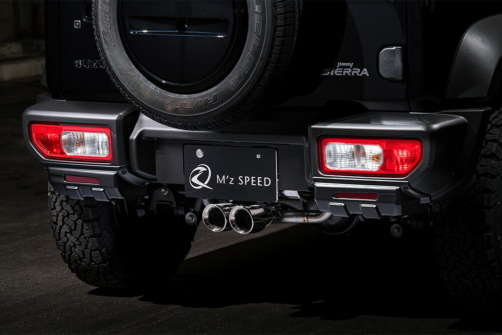 M'z SPEED リアバンパーガード つや消しブラック AES ジムニーシエラ JB74W H30.7～ クロスライン 2921