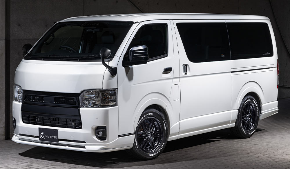 M'z SPEED 3点キット ブラックマイカ (209) ABS(表面アクリル) ハイエースバン KDH201K KDH201V KDH206K KDH206V TRH200K TRH200V H25.12~ グレースライン 3211