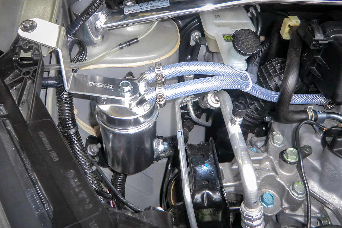 OKUYAMA オクヤマ CARBING 0.6L オイルキャッチタンク ノート E12｜オートクラフト