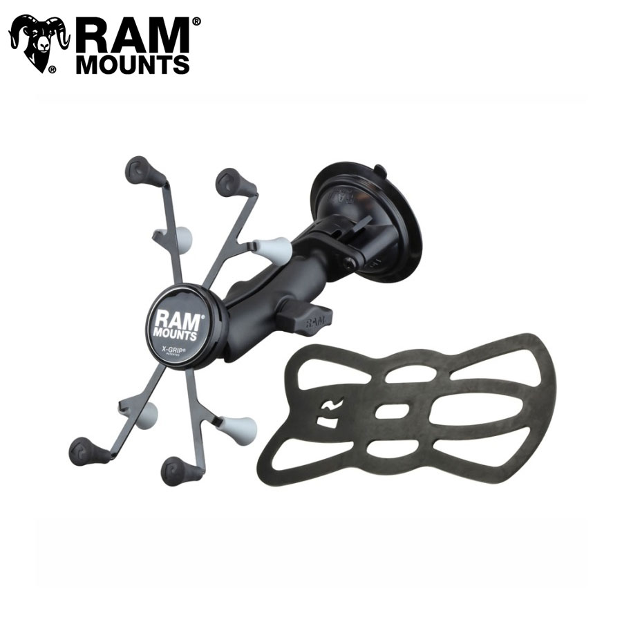 ラムマウント Xグリップ(L)＆ツイストロックサクションベースセット(標準アーム) 吸盤径83.8mm 1インチボール RAM-B-166-UN8U