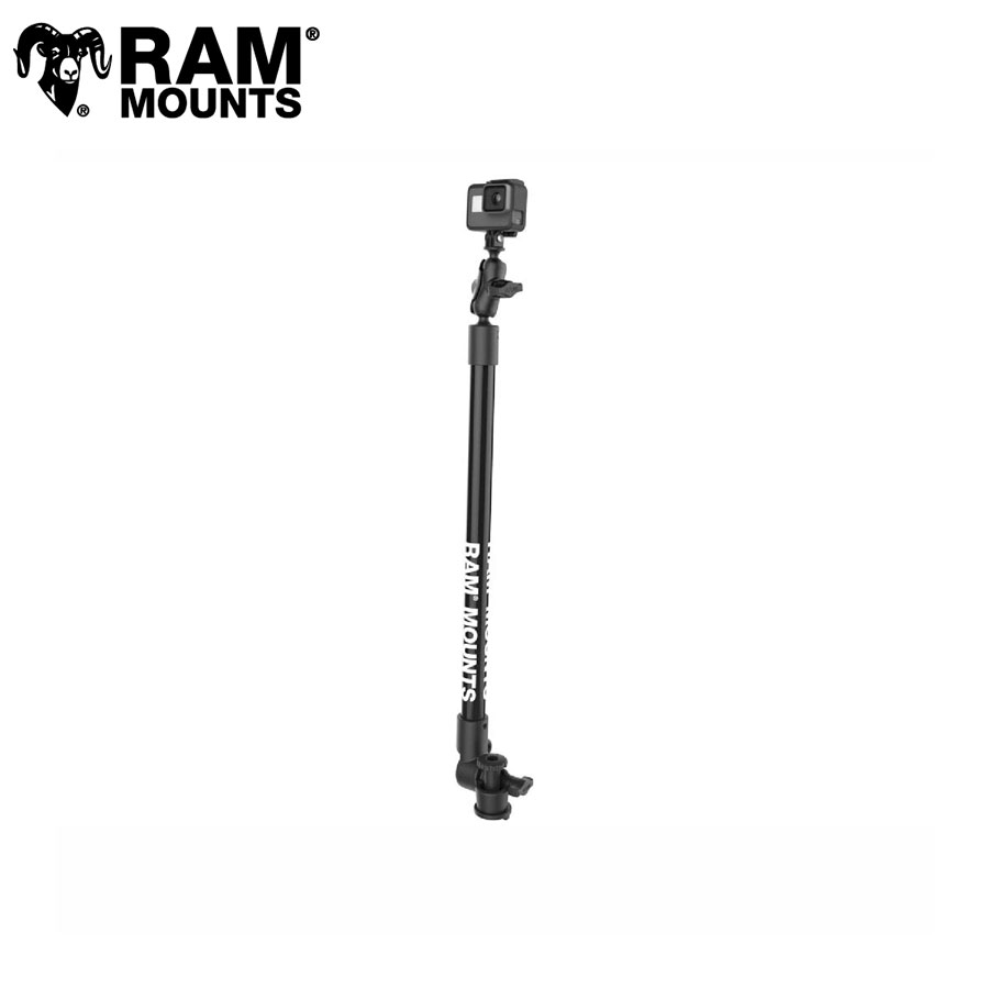 ラムマウント GoProマウント＆トラックボールベースセット(全長60.9cmタフポール) 1インチボール RAP-411-18-A-GOP1-1