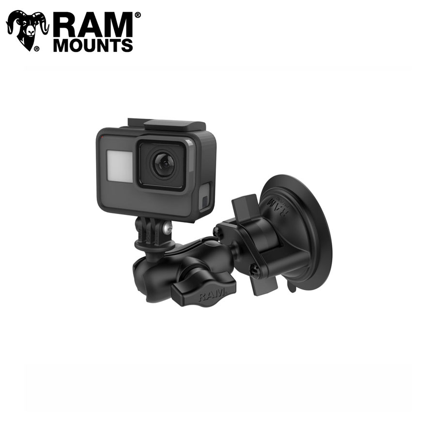 ラムマウント GoProマウント＆サクションベースセット(ショートアーム) 吸盤径69.8mm 1インチボール RAM-B-166-A-GOP1U