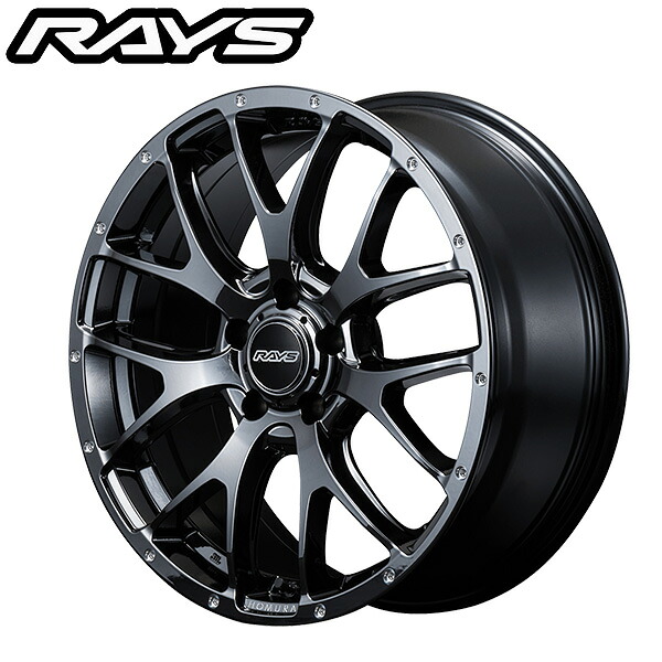 RAYS レイズ ホムラ HOMURA 2X7FA Black Chrome Coating (YNL) 18&times;7.5J 5H PCD114 +45 アルミホイール1本｜オートクラフト