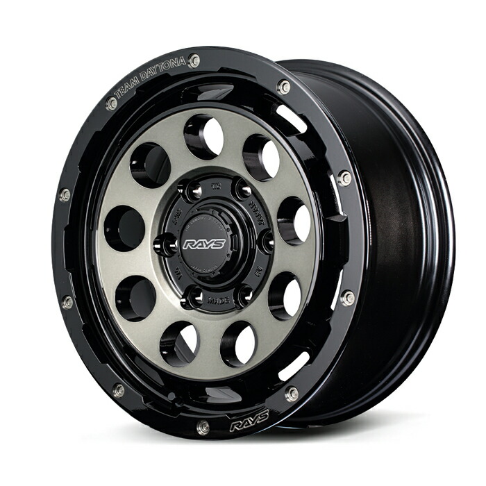 RAYS レイズ TEAM DAYTONA チームデイトナ D9 Black/Disk Clear Smoke (BEL) 16×6.5J 6H PCD139 +38 アルミホイール1本|オートクラフト