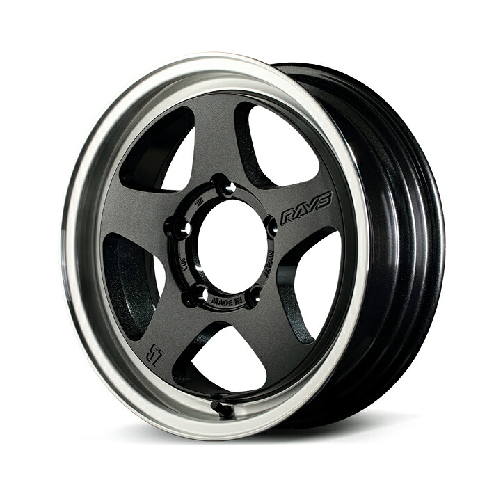 RAYS レイズ gramLIGHTS グラムライツ 57FR-X Glass Black/Rim DC (6AZ) 16×7.0J 5H PCD139 -6 アルミホイール1本