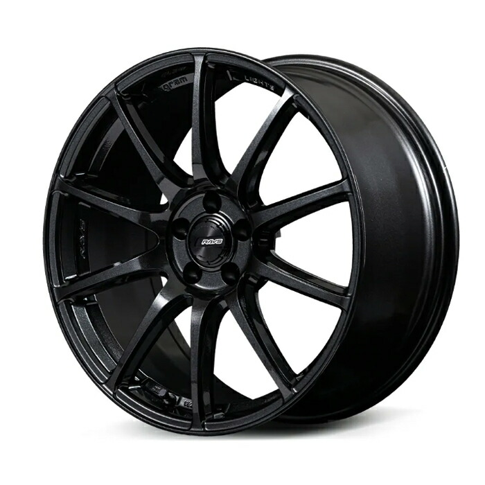 RAYS レイズ gramLIGHTS グラムライツ 57TR Glass Black (6XZ) 18×9.0J 5H PCD100 +45 アルミホイール1本