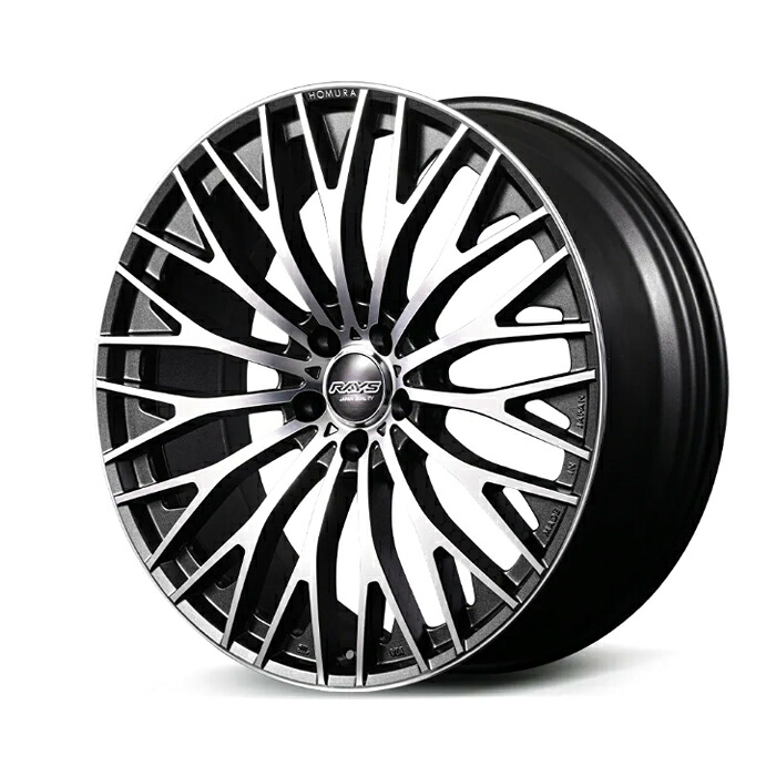 RAYS レイズ ホムラ HOMURA 2X15R Semigloss DMC/Side Glass Black (6BJ) 22×9.0J 5H PCD112 +35 アルミホイール1本|オートクラフト