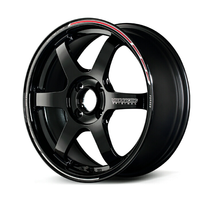 RAYS レイズ VOLK RACING ボルクレーシング TE37SONIC TIME ATTACK ブラック/REDOT (KR) 15×6.0J 4H PCD100 +43 アルミホイール1本|オートクラフト