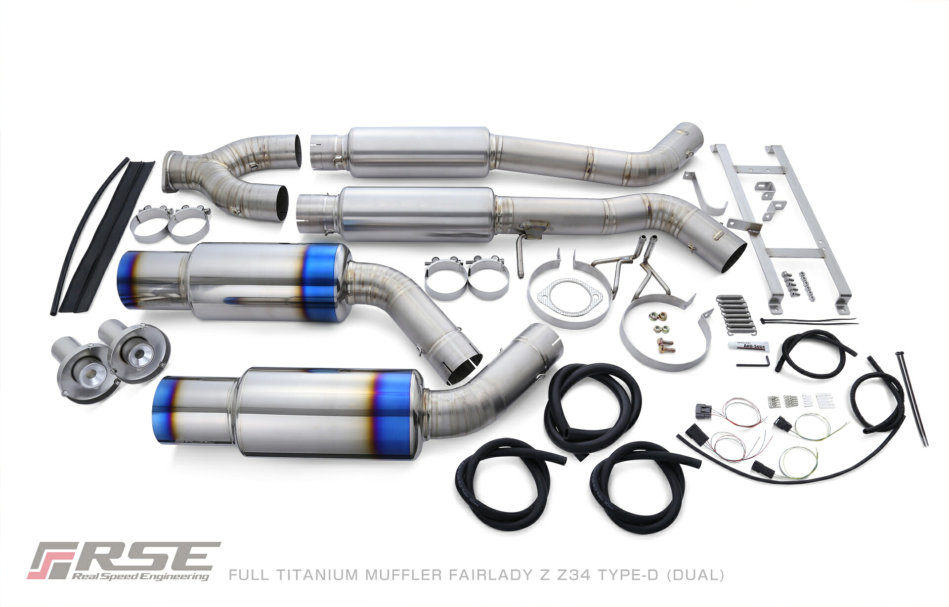 RSE リアルスピードエンジニアリング フルチタンマフラー タイプD (デュアル) フェアレディZ HZ34 Z34 VQ37VHR