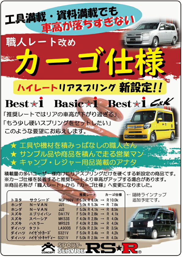 Rsr 車高調 5 カスタムターボrs Ck 660 カーゴ仕様 I Best 4wd S331g アトレーワゴン H17 Tb