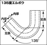 SAMCO SAMCO サムコ 燃料 エルボウホース 角度45° 内径68mm 肉厚5mm 足