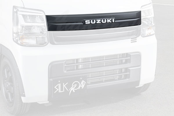 SilkRoad シルクロード ボンネットガーニッシュ エンブレム取付用穴あり エブリイ DA17V バン 純正フードガーニッシュ装着車 ※北海道は送料1500円(税別)、沖縄・離島は都度確認