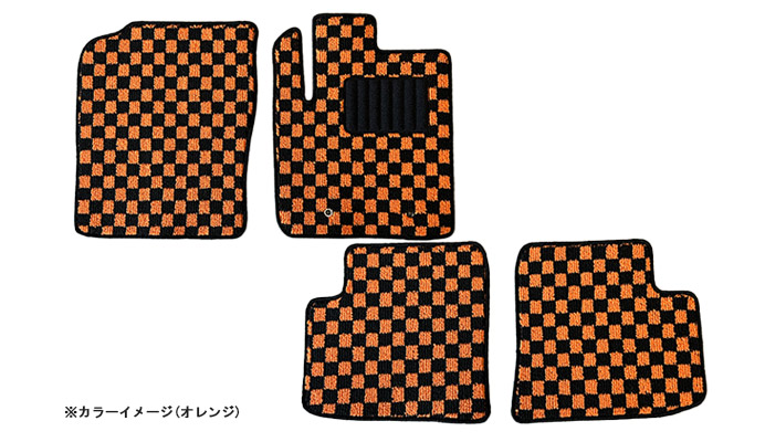 Spiegel シュピーゲル フロアマット チェック柄 ミライース LA300S H23.09～H29.05 2WD リアヒーター無