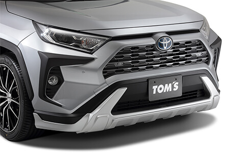 TOM'S フロントバンパーガーニッシュ 未塗装(ABS素地） RAV4 AXAH54 MXAA54 2019/4～ G “Z package” / G / HYBRID G 個人宅配送不可 沖縄・離島は送料着払い