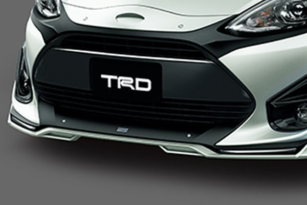 TRD フロントバンパーガーニッシュ 素地 アクア NHP10 17/06～ 除くエンブレムイルミネーション、フェンダーランプ(純正用品)付車