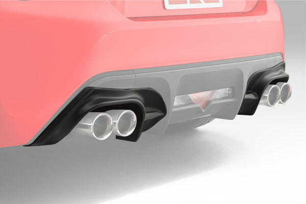 TRD マフラーガーニッシュ ハチロク ZN6 16/07~ 除くTRDリヤバンパースポイラー &ハイレスポンスマフラーVer.R(504)付車|オートクラフト
