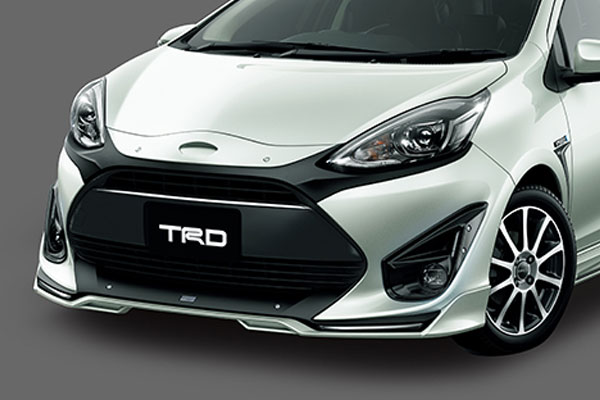 TRD フロントスポイラー 素地 アクア NHP10 17/06～ 除くフロントバンパーガーニッシュ(純正用品)付車 ※北海道は送料11000円(税別) 沖縄・離島は要確認 ※個人宅配送×(営業所止め○ 送料+1000円) 法人宛○ 35,512円