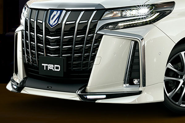 TRD フロントスポイラー(LED付) ホワイトパールクリスタルシャイン アルファード AGH30W AGH35W GGH30W GGH35W AYH30W 21/04～ ※北海道は送料11000円(税別) 沖縄・離島は要確認 ※個人宅配送×(営業所止め○ 送料+1000円) 法人宛○ 58,705円
