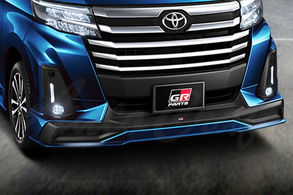 TRD GRフロントスポイラー(LEDなし) レーザーブルークリスタルシャイン ルーミー M900A M910A 20/9～ 除くフロントアンダーストライプ(メッキ調)(純正用品)、フォグランプガーニッシュ(メッキ)(純正用品)、グリルガーニッシュ(メッキ)(純正用品)付車
