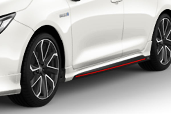 TRD サイドスカート 未塗装 カローラスポーツ NRE210H NRE214H ZWE211H 18/6～22/9 除くマッドガード(純正用品)付車