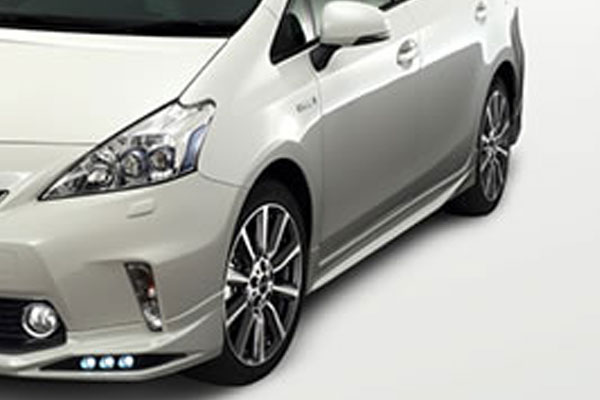 TRD サイドスカート 素地(未塗装) プリウスα ZVW40W ZVW41W 11/05～14/11 ※北海道は送料11000円(税別) 沖縄・離島は要確認 ※個人宅配送&times;(営業所止め○ 送料+1000円) 法人宛○｜オートクラフト