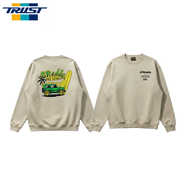 TRUST トラスト GReddy スウェットシャツ サーフィン ベージュ M
