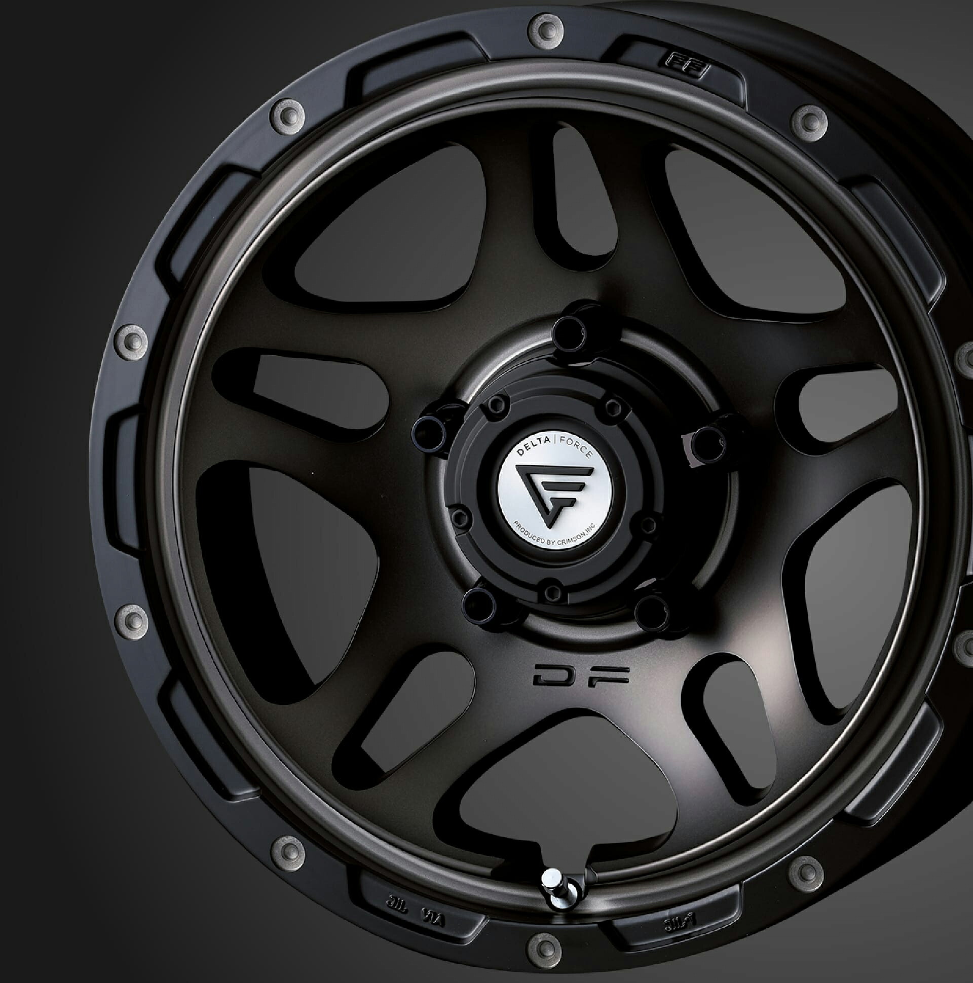 DELTA FORCE デルタフォース オーバーランダー (マットスモークポリッシュ) ジムニーシエラ (JB74) アルミホイール1本 16×6J 5H PCD139.7 -5