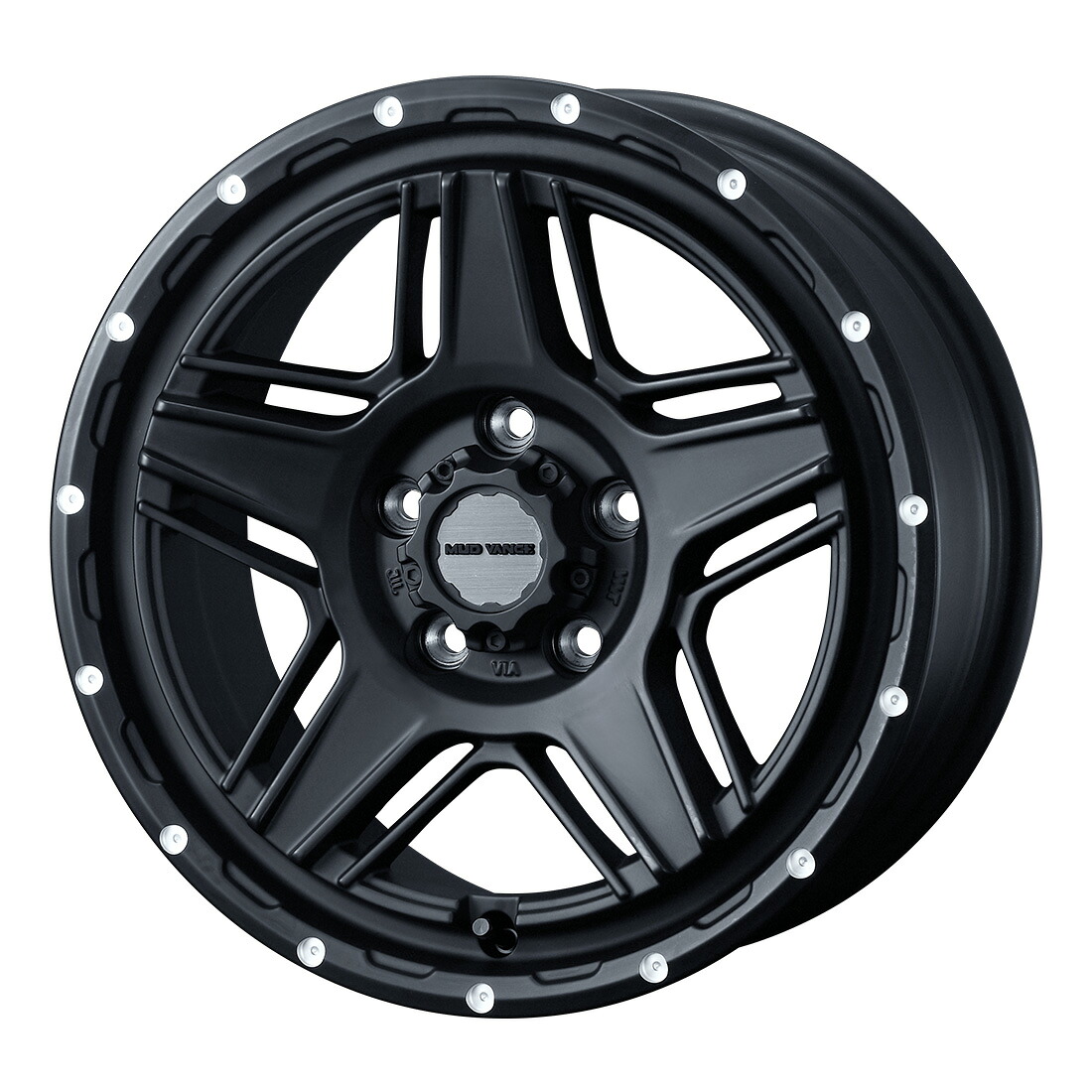 ウェッズ アドベンチャー マッドヴァンス07 (フルマットブラック) アルミホイール1本 17&times;7.0J 5H PCD114.3 +40｜オートクラフト