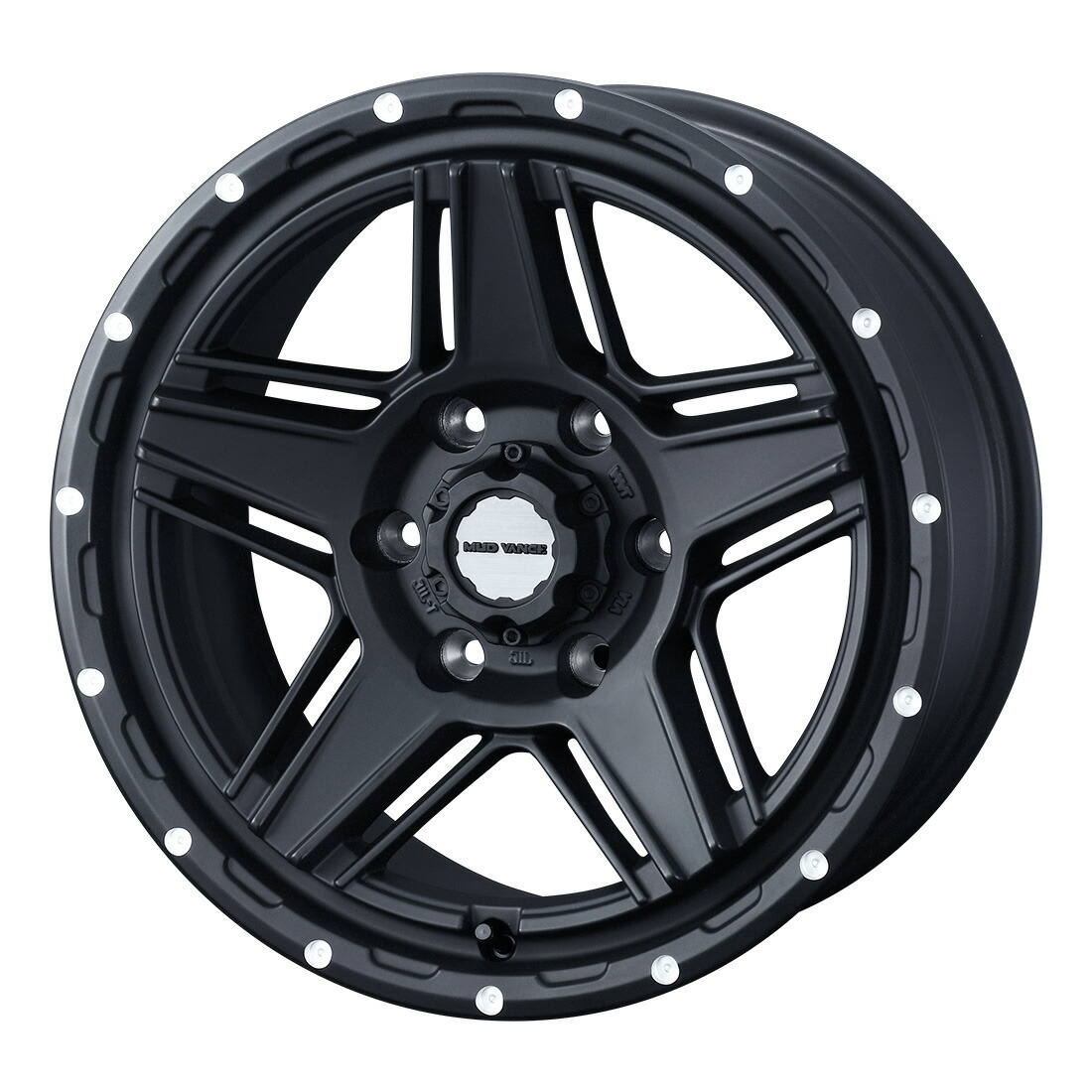 ウェッズ アドベンチャー マッドヴァンス07 (フルマットブラック) アルミホイール1本 200系ハイエース 17×6.5J 6H PCD139.7 +38