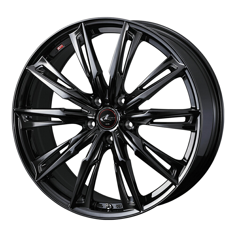 WEDS LEONIS GX アルミホイール4本セット 19X8.0J 5H PCD114.3 +35 (ハイパーブラックメタルコート H/BMC) ウェッズ レオニス|オートクラフト