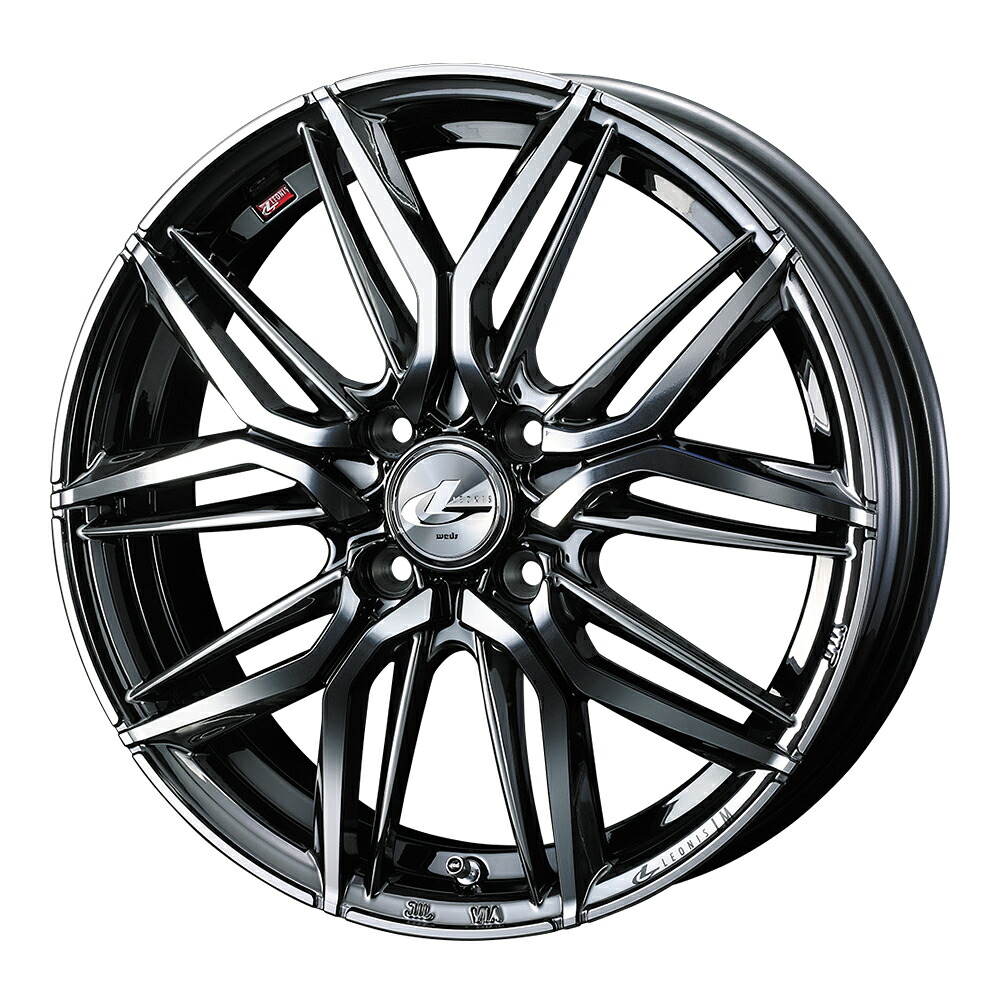 WEDS LEONIS LM アルミホイール1本 17X6.5J 4H PCD100 +42 (ブラックメタルコート/ミラーカッ BMCMC) ウェッズ レオニス 4本購入で送料無料｜オートクラフト