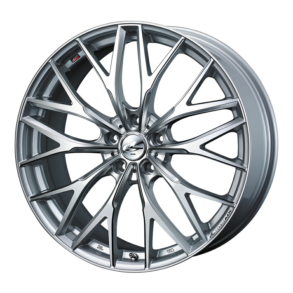 WEDS LEONIS MX アルミホイール4本セット 18X7.0J 5H PCD100 +47 (ハイパーシルバーIII/SCマシ HS3/SC) ウェッズ レオニス｜オートクラフト