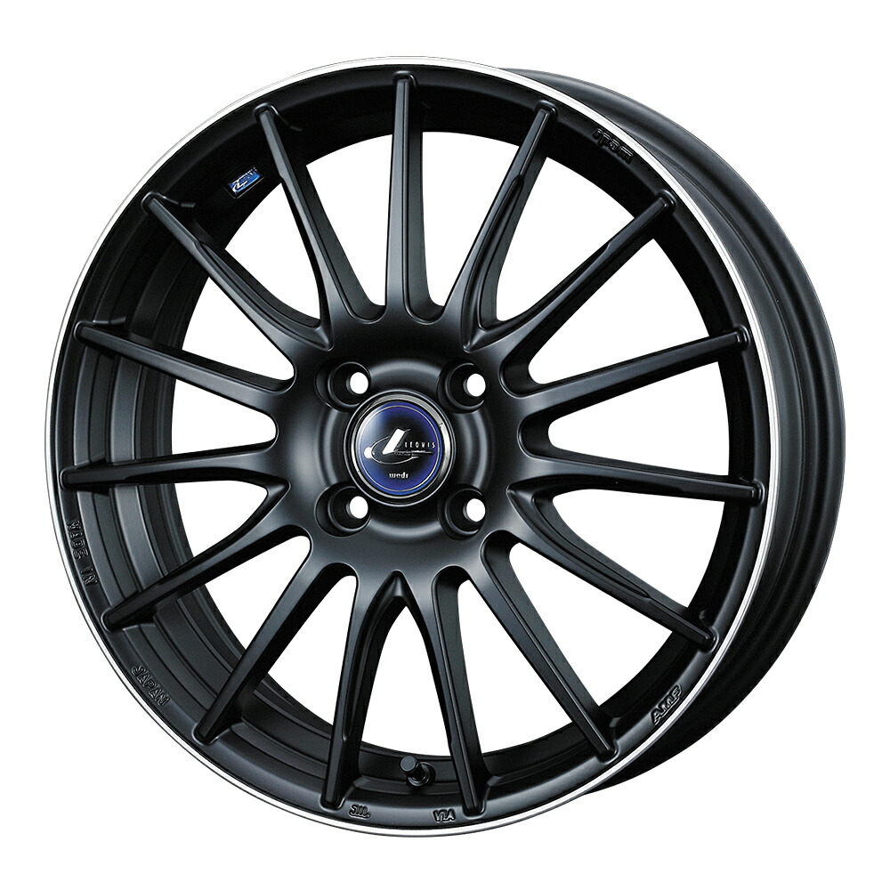 WEDS LEONIS NAVIA 05 アルミホイール4本セット 15X4.5J 4H PCD100 +45 (マットブラックリムポリッシュ MBP) ウェッズ レオニス ナヴィア|オートクラフト