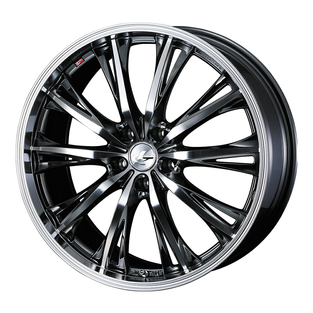 WEDS LEONIS RT アルミホイール4本セット 18X7.0J 5H PCD100 +47 (ブラックメタルコート/ミラーカッ BMCMC) ウェッズ レオニス|オートクラフト