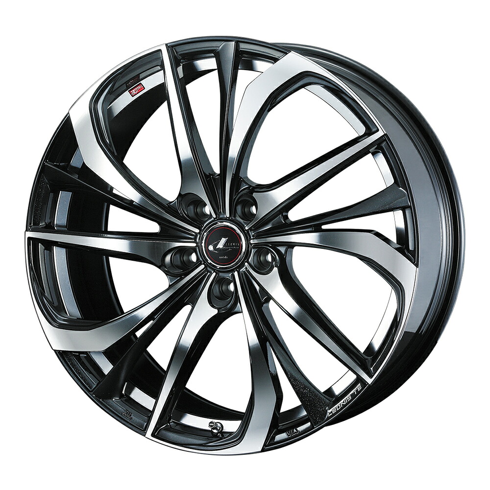 WEDS LEONIS TE アルミホイール4本セット 18X7.0J 5H PCD100 +47 (パールブラック/ミラーカット PBMC) ウェッズ レオニス|オートクラフト