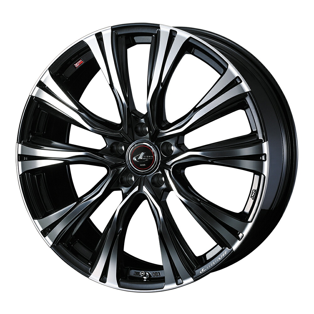 WEDS LEONIS VR アルミホイール4本セット 15X6.0J 5H PCD114.3 +43 (パールブラック/ミラーカット PBMC) ウェッズ レオニス｜オートクラフト 49,170円