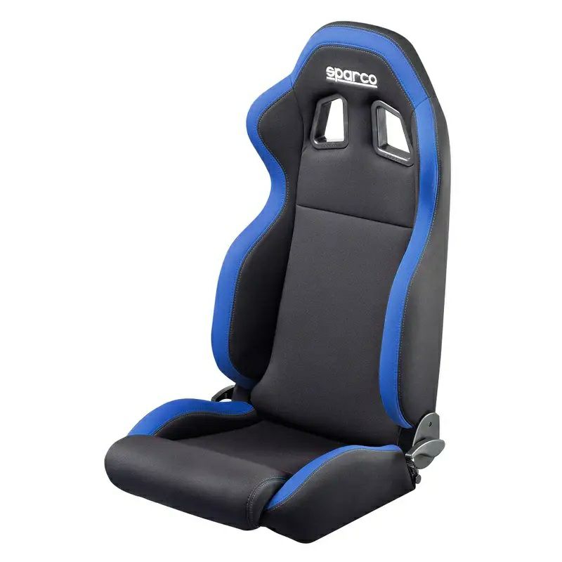【Sparco】R100 チューブラー スポーツバケットシート(ブラック/ライトブルー)