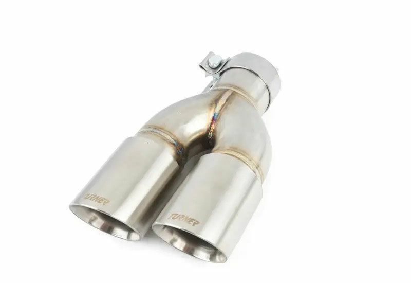ユニバーサル 右段付き2本出しマフラーチップ 3.0"/3.5" ブラッシュステンレス【Turner Motorsport】｜Auto-Parts 店 27,589円