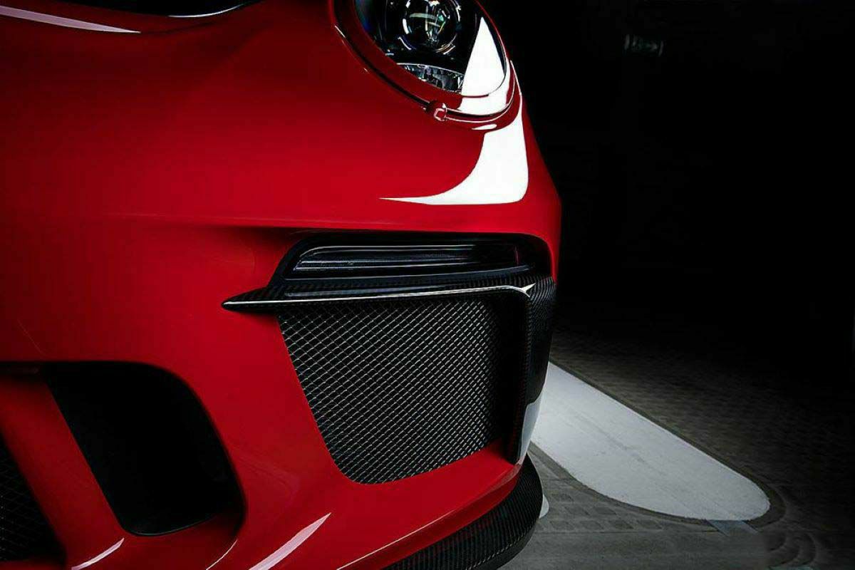 ポルシェ 991GT3後期用 カーボンフロントダクトスポイラー【TechArt】