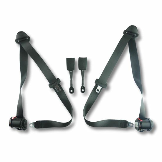 ポルシェ 996カブリオレ前期 リトラクタブル 3点式シートベルト フロント用左右キット(シルバー)【Rennline】