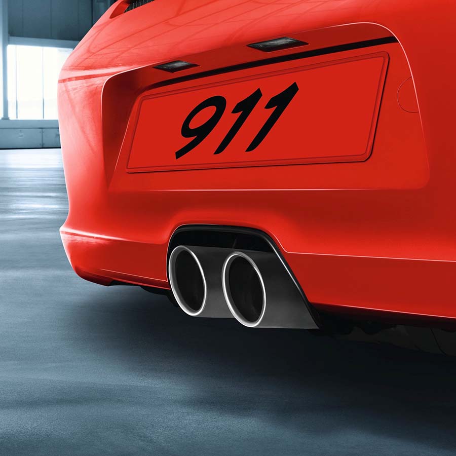 超美品 PORSCHEポルシェ純正 スポーツテールパイプ 911 991前期