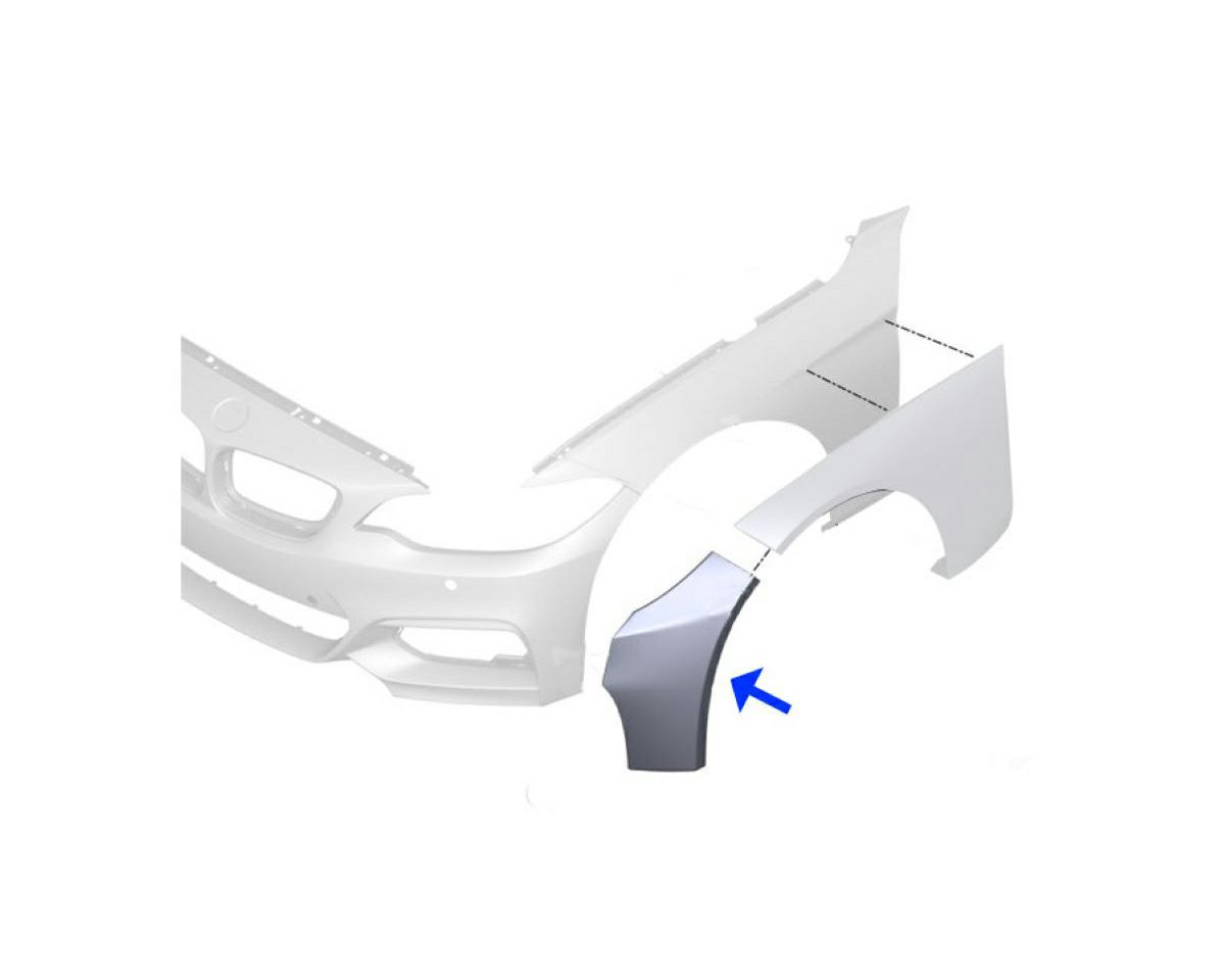【BMW純正】Motorsportバンパーフレアエクステンション(左前) M235i,M240i(F22) 51118416697
