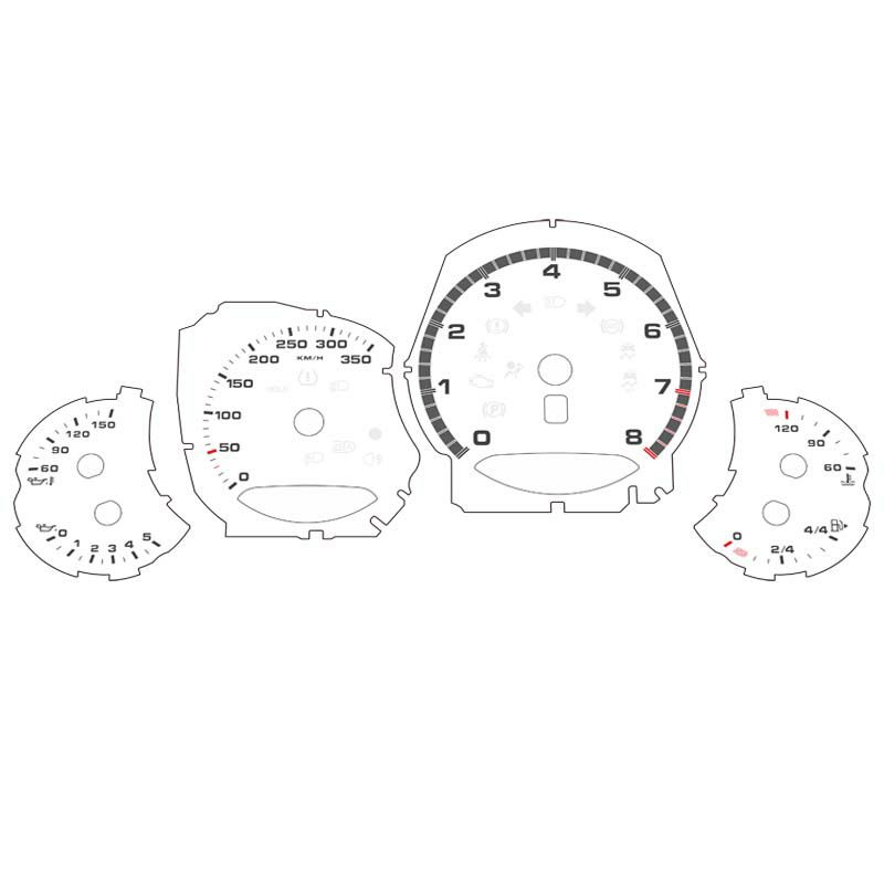 ポルシェ 991ターボ前期 ホワイト・メーターパネル(MT)【Venoxy】｜Auto-Parts 店