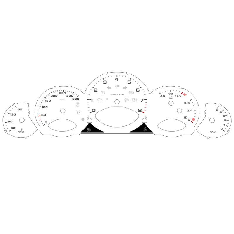 ポルシェ 997カレラ後期 ホワイト・メーターパネル(MT)【Venoxy】|Auto-Parts 店